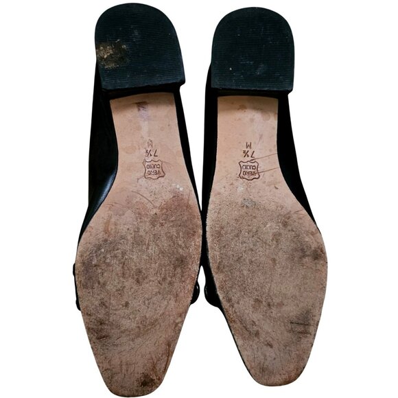 Vaneli Women's Black Patent Leather Pumps With Buckle Detail Size 7 1/2 M - Picture 5 of 9